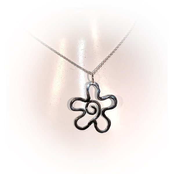 Collar BIG FLOR-Plata