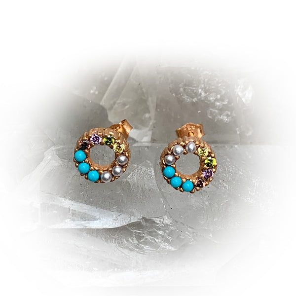 Pendientes LAGO COLORS-Oro