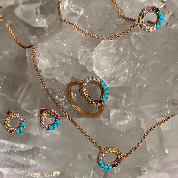 Pendientes LAGO COLORS-Oro