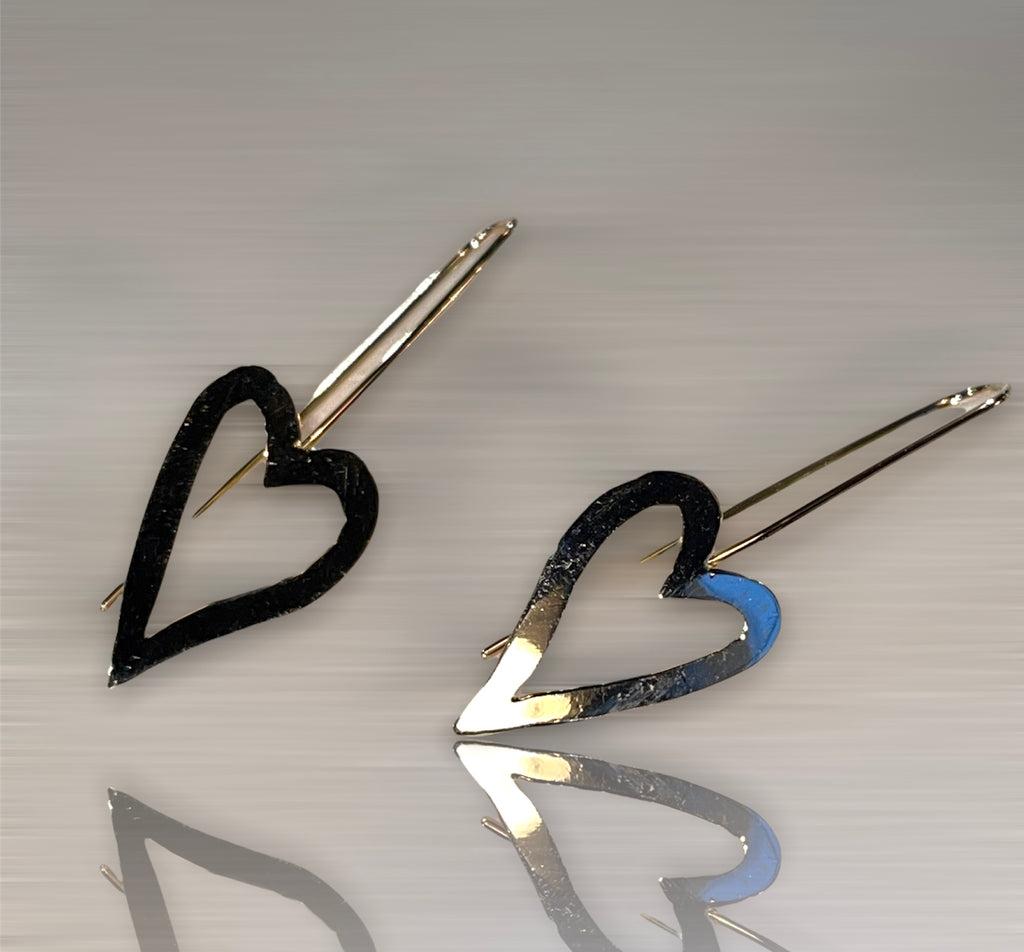 PENDIENTES LARGOS CORAZÓN