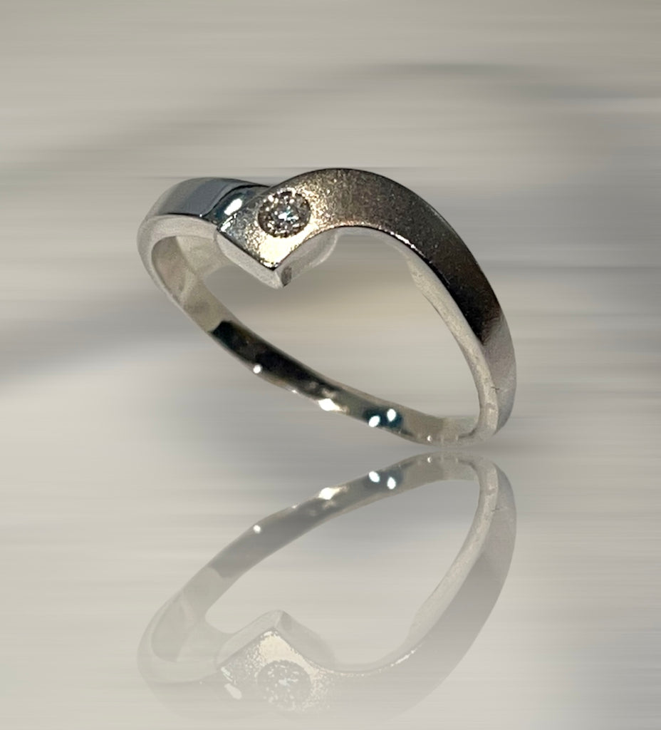Solitario Mate ORO DIAMANTE