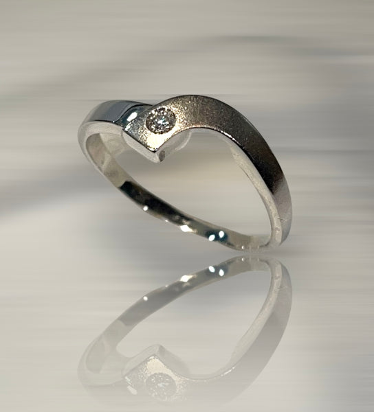 Solitario Mate ORO DIAMANTE