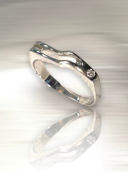 Solitario Abstrac ORO DIAMANTE