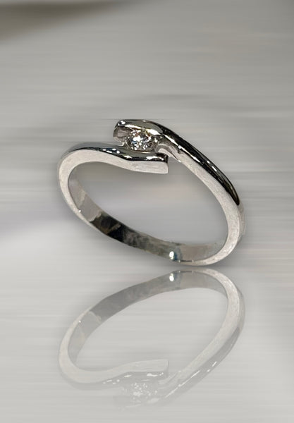 Solitario Cross ORO DIAMANTE