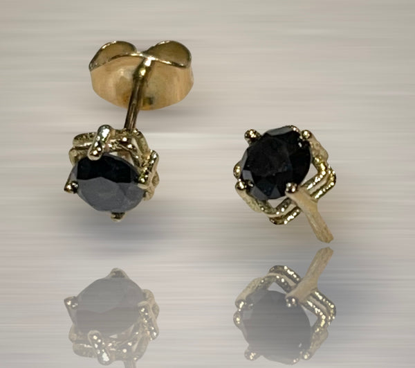 Pendientes con Diamantes Negros ORO